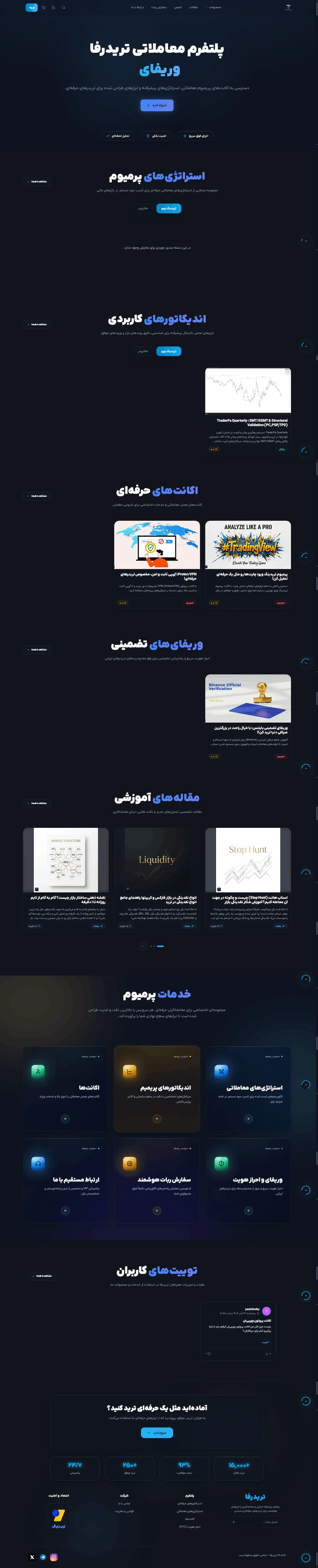 طراحی و توسعه وبسایت فروشگاهی تریدرفا (Traderfa.com)